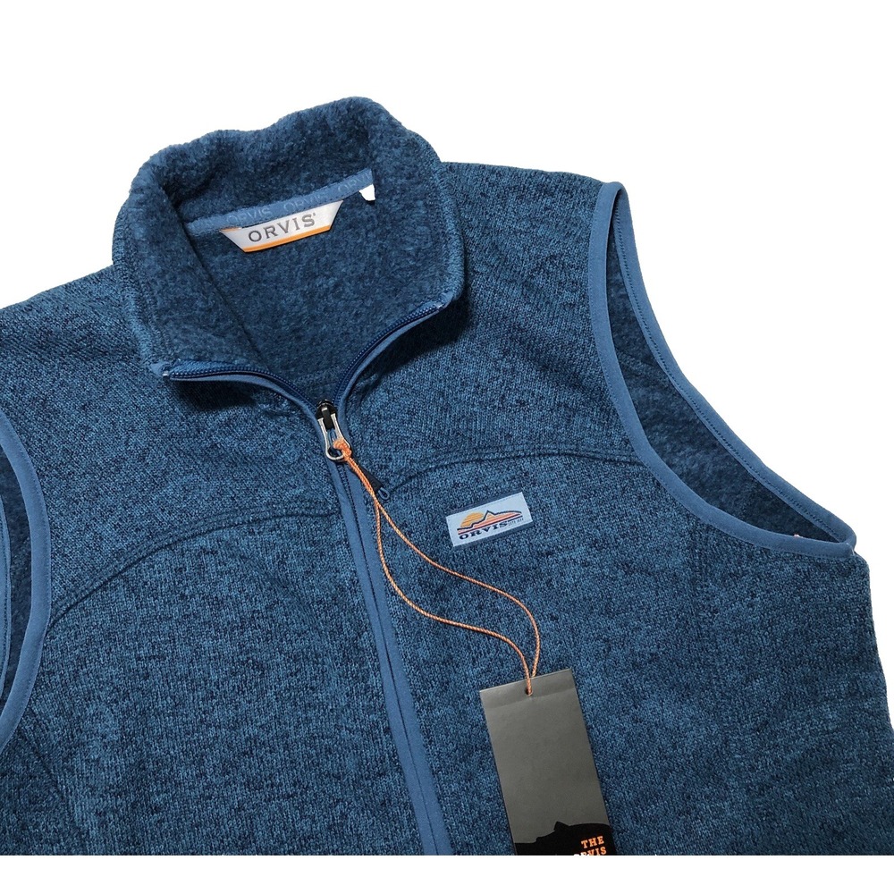 Orvis Sleeveless Vest Women's XS Blue Teal Full Zip Fleece Gorpcore Outdoor NWT